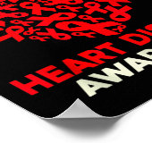 Im Februar wird das Bewusstsein für Herzkrankheite Poster (Ecke)