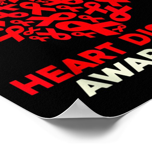 Im Februar wird das Bewusstsein für Herzkrankheite Poster (Ecke)