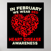Im Februar wird das Bewusstsein für Herzkrankheite Poster (Vorne)