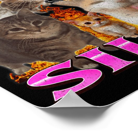 I'm Feeling Silly Funny Cat Meme Bootleg Graphic F Poster (Ecke)