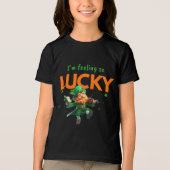 I'm Feeling So Lucky - Shamrock & Leprechaun Tri-Blend Shirt (Vorderseite)