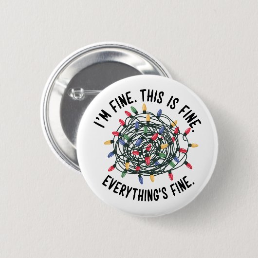 Im feinen, das ist alles schön Funny Funny Weihnac Button (Vorne & Hinten)