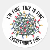 Im feinen, das ist alles schön Funny Funny Weihnac Runder Aufkleber (Vorderseite)