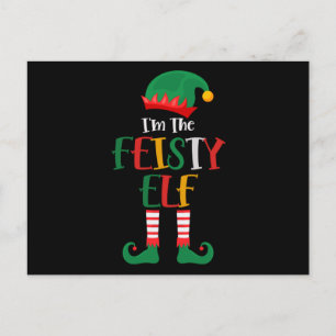 Im feisty Elf passt Weihnachten Postkarte