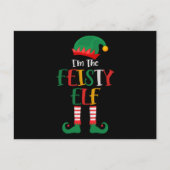 Im feisty Elf passt Weihnachten Postkarte (Vorderseite)