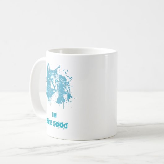 "Im Feline Good" Kaffeetasse (Vorderseite Links)