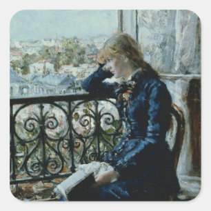 Im Fenster, 1881 Quadratischer Aufkleber