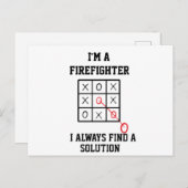 Im Feuerwehrmann finde ich immer eine Lösung Postk Postkarte (Vorne/Hinten)