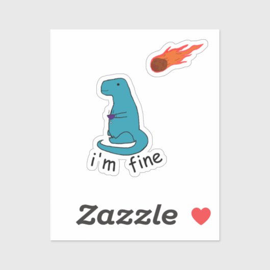 "i'm fine" aufkleber (Blatt)