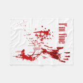 I'm Fine Bloody Funny Halloween Costume Men Women Fleecedecke (Vorderseite (Horizontal))