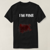 Im Fine Bloody Zombie Bite Beängstigende Halloween T-Shirt (Design vorne)