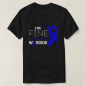 I'm Fine Dystonia Warrior Awareness Feather T-Shirt (Design vorne)