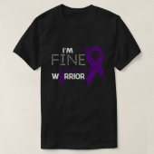 I'm Fine Epilepsy Warrior Awareness Feather T-Shirt (Design vorne)