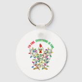 I'm Fine Everything Is Fine Christmas Chicken Ligh Schlüsselanhänger (Vorderseite)