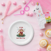 I'm Fine Everything is Fine Christmas Highland Cow Pappteller (Party)