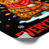 I'm Fine Everything Is Fine Christmas Highland Cow Poster (Ecke)