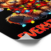 I'm Fine Everything Is Fine Christmas Highland Cow Poster (Ecke)