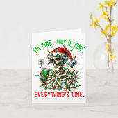 I'm Fine Everything Is Fine Christmas Skeleton Xma Karte (Gelbe Blume)