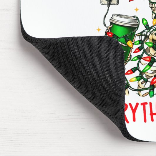 I'm Fine Everything Is Fine Christmas Skeleton Xma Mousepad (Ecke)