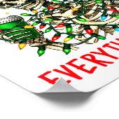 I'm Fine Everything Is Fine Christmas Skeleton Xma Poster (Ecke)