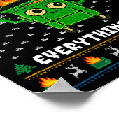 I'm Fine Everything Is Fine Dumpster Fire Funny Ug Poster (Ecke)