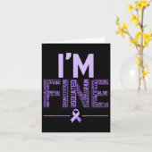Im Fine Fibromyalgia Warrior Fibro Awareness Purpl Karte (Gelbe Blume)