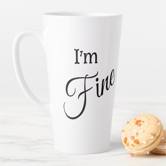 I'm Fine Latte Mug Milchtasse (Beispiel)