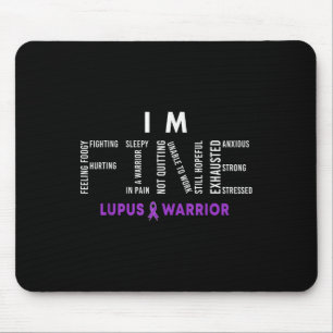 Im Fine Lupus Warrior Lupus Awareness Montag Lila Mousepad