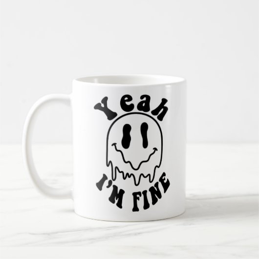 I'm Fine Mug-Tea Time Fun Design Gift Ideas Kaffeetasse (Links)