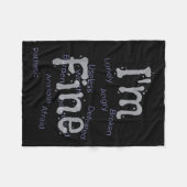Im Fine Suicide Prevention Awareness Fleecedecke (Vorderseite (Horizontal))
