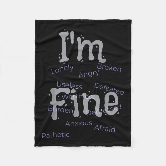 Im Fine Suicide Prevention Awareness Fleecedecke (Vorderseite)