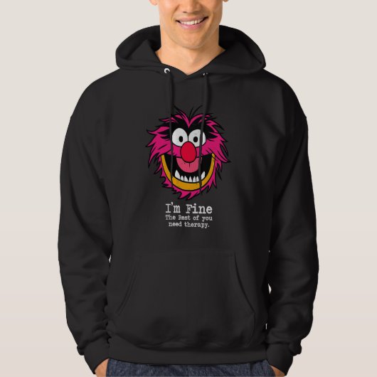 I'm Fine The rest of you need therapy Animal Hoodie (Vorderseite)