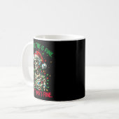 I'm Fine This Is Fine Everything Christmas Skeleto Kaffeetasse (Vorderseite Links)