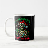 I'm Fine This Is Fine Everything Christmas Skeleto Kaffeetasse (Links)
