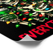 I'm Fine This Is Fine Everything Christmas Skeleto Poster (Ecke)