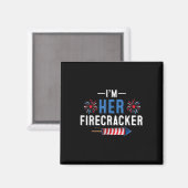 Im Firecracker 4. Juli Usa Patriotic Coupl Magnet (Vorderseite/Rückseite)