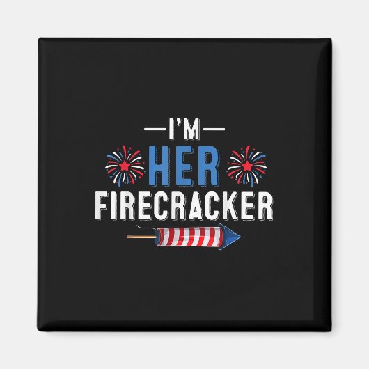 Im Firecracker 4. Juli Usa Patriotic Coupl Magnet (Vorne)
