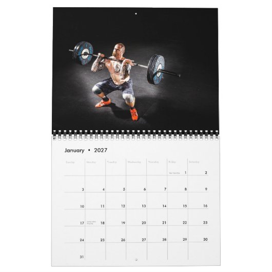 Im Fitnessraum Personal Trainer Kalender (Jan 2027)