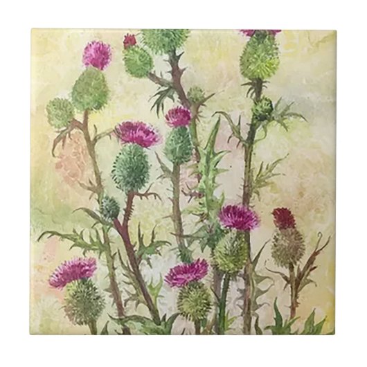 Im Fliesenkunstwerk Blumengarten Fliese (Vorderseite)