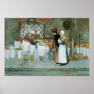 Im Florist von Childe Hassam, Vintage Kunst Poster