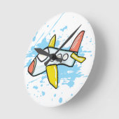Im Flug Runde Wanduhr (Winkel)