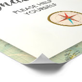 Im Flug Snacks Reiseabenteuer Food Table Sign Poster (Ecke)