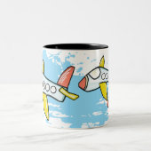 Im Flug Zweifarbige Tasse (Mittel)