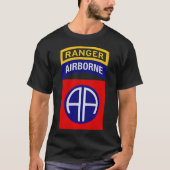 im Flugzeug 82. Division Patch mit Ranger Tab - Pa T-Shirt (Vorderseite)