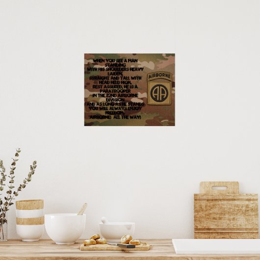 im Flugzeug 82. Division Poster (Küche)