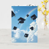 Im Flugzeug Abschluss Hasen und Regenbogen Karte (Gelbe Blume)