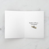 Im Flugzeug Abschluss hisst am Himmel Karte (Innenseite)