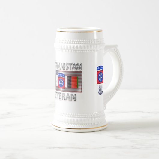 im Flugzeug Abteilung Afghanistan Veteran Bierglas (VorderseiteRechts)