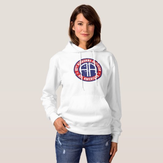im Flugzeug Abteilung "All American" Grunge Women Hoodie (Vorne ganz)