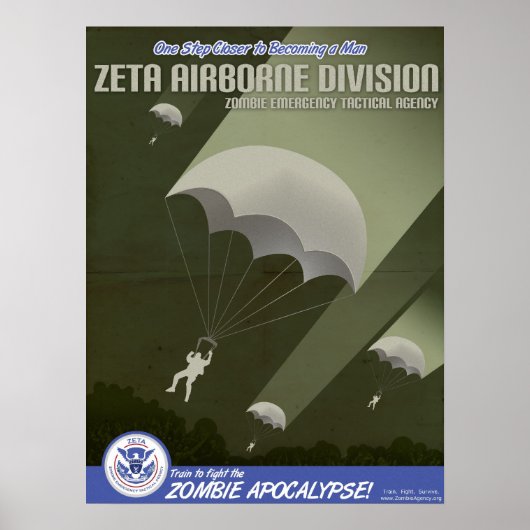 Im Flugzeug Abteilung Poster der Zombie Agency (Vorne)
